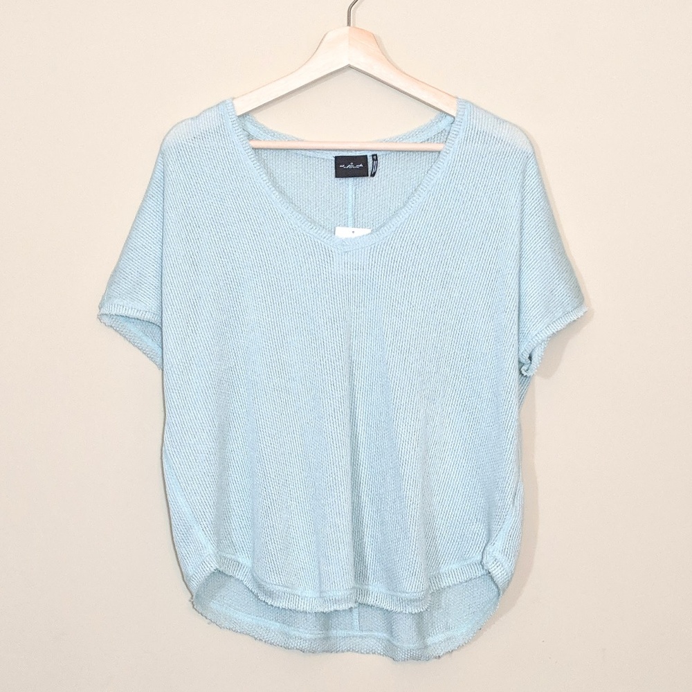 URBAN OUTFITTERS Knitted Draped Tee Mint Green XS